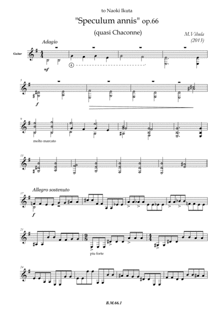 Free Sheet Music Speculum Annis Quasi Chaconna