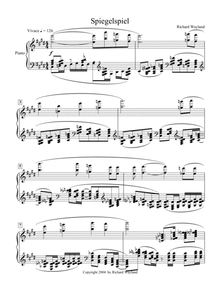 Free Sheet Music Spiegelspiel