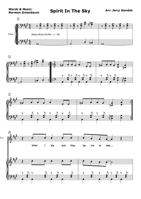 Spirit In The Sky Sheet Music