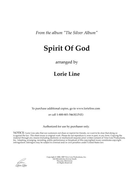 Spirit Of God Descend Upon My Heart Sheet Music