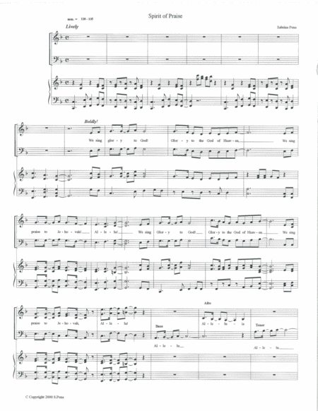 Spirit Of Praise Caribbean Inspired Worship Anthem For Satb And Piano Sheet Music