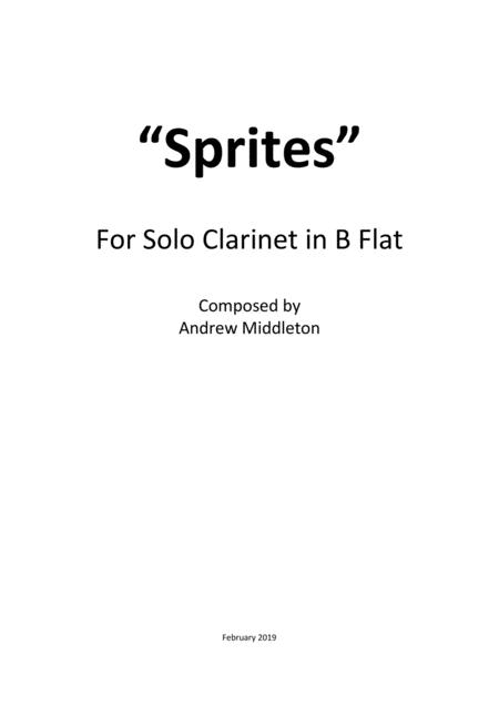 Spirites For Solo Clarinet Sheet Music