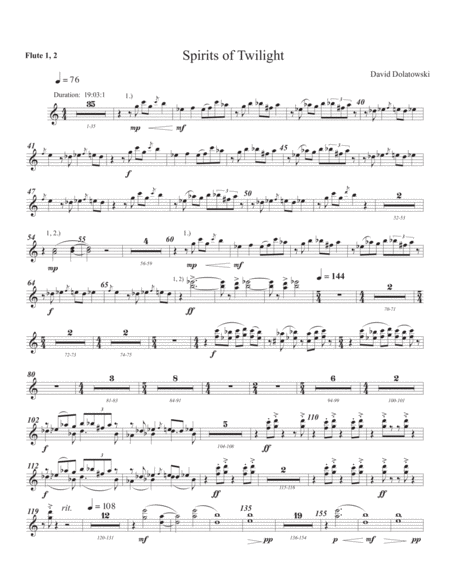 Spirits Of Twilight Set Of Parts Sheet Music