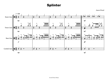 Splinter Drumline Cadence Sheet Music