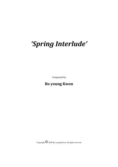 Free Sheet Music Spring Interlude