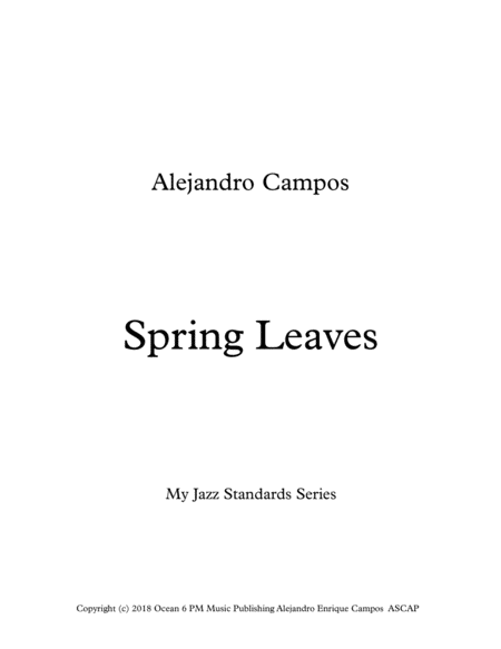 Free Sheet Music Spring Leaves