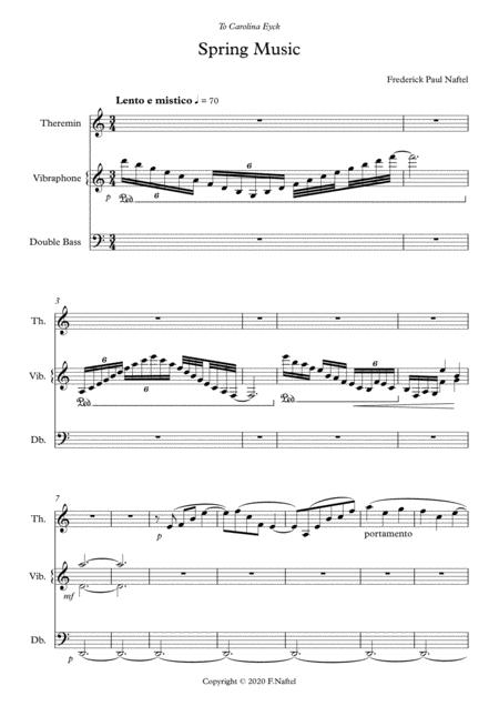 Free Sheet Music Spring Music