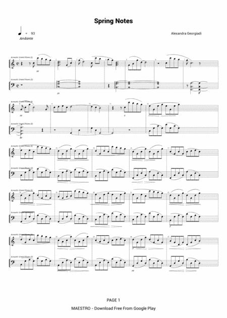 Spring Notes Theme Song Sheet Music