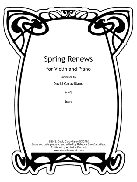 Spring Renews Sheet Music