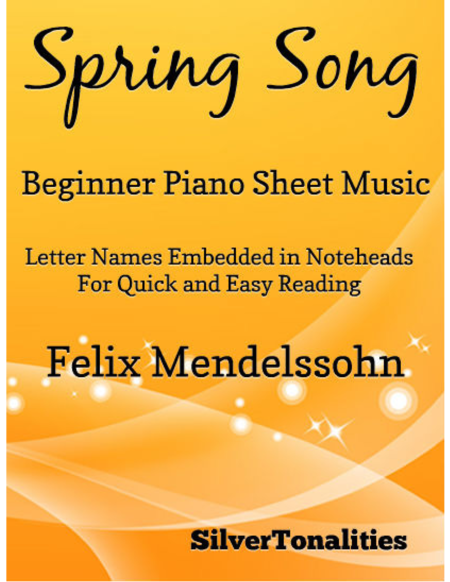 Free Sheet Music Spring Song Beginner Piano Sheet Music