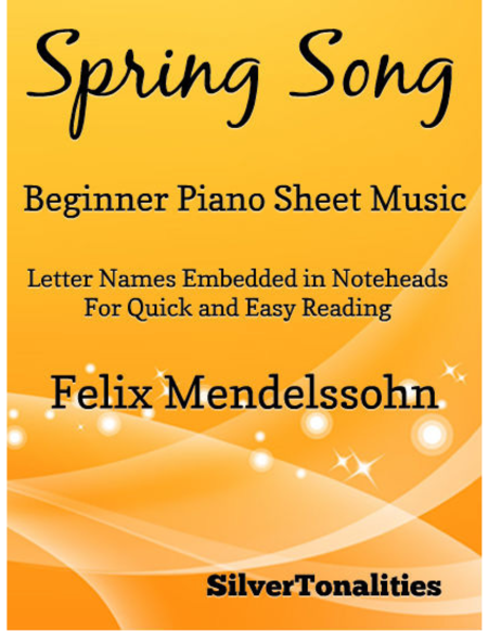 Spring Song Beginner Piano Sheet Music Sheet Music