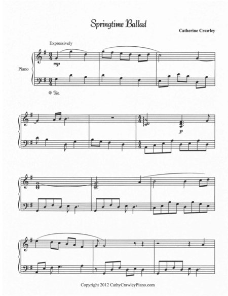 Free Sheet Music Springtime Ballad