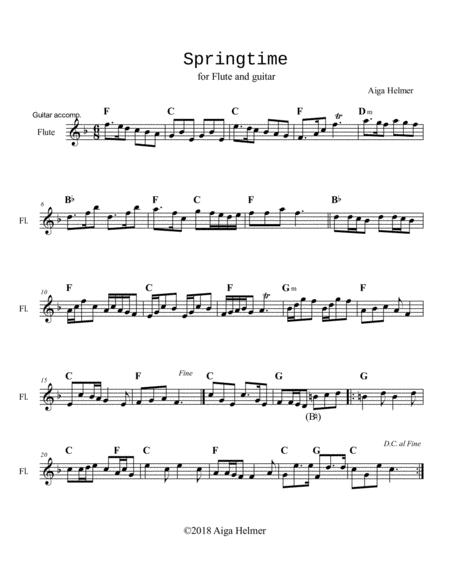 Free Sheet Music Springtime For Flute
