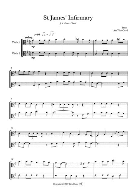 St James Infirmary Duet For Viola Sheet Music