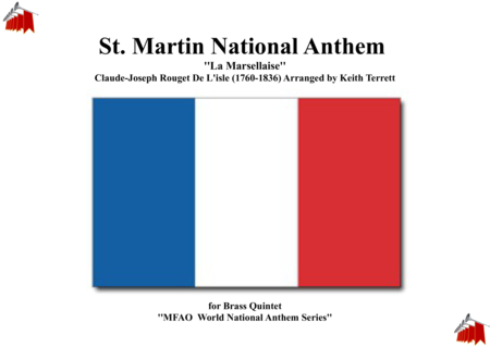 St Martin National Anthem For Brass Quintet Sheet Music