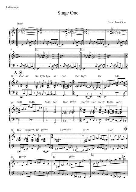 Free Sheet Music Stage One