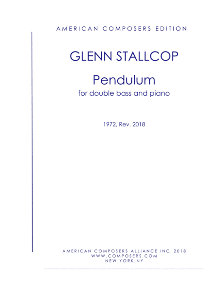 Free Sheet Music Stallcop Pendulum