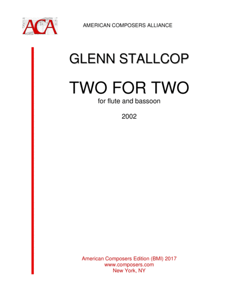 Free Sheet Music Stallcop Two For Two