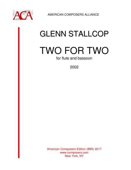 Stallcop Two For Two Sheet Music