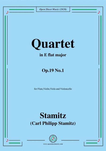 Stamitz Quartet In E Flat Major Op 19 No 1 For Flute Vln Vla Vc Sheet Music