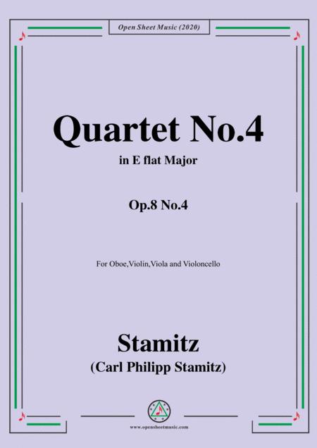 Stamitz Quartet No 4 In E Flat Major Op 8 No 4 For Ob Vln Vla Vc Sheet Music