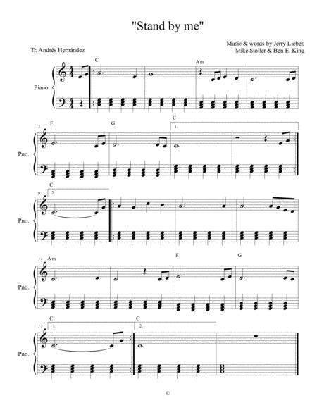 Free Sheet Music Stand By Me Easy Piano Version