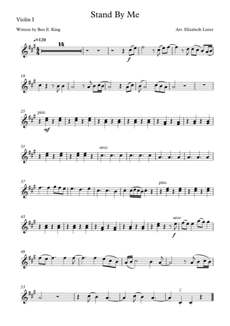 Free Sheet Music Stand By Me String Quartet