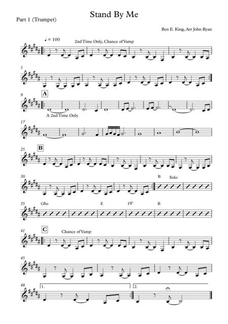 Free Sheet Music Stand By Me Wedding Band Arrangement Horns