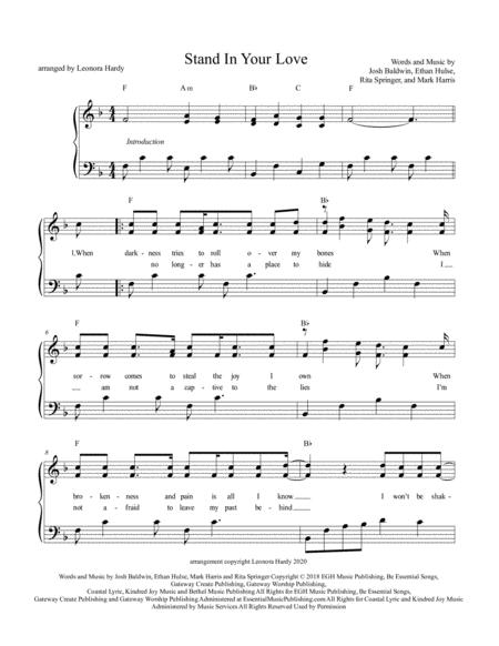 Free Sheet Music Stand In Your Love