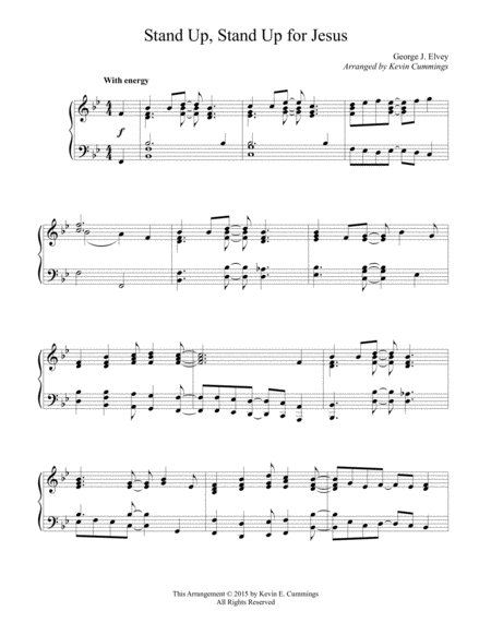 Stand Up Stand Up For Jesus Sheet Music