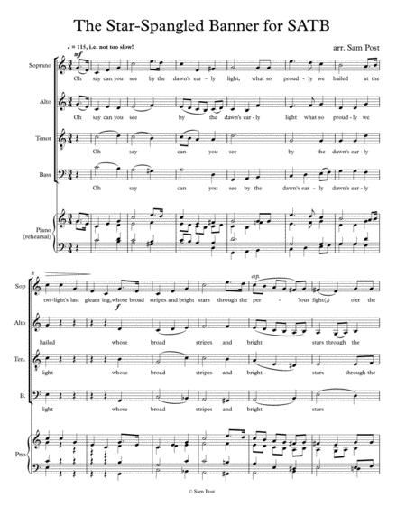 Star Spanged Banner For Satb Version 1 Op 32 3 Sheet Music