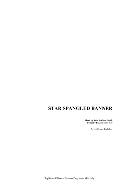 Star Spangled Banner For Satb Choir Sheet Music