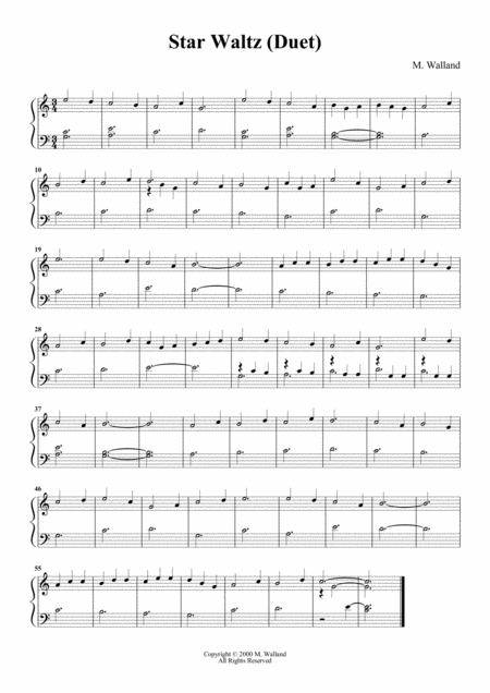 Free Sheet Music Star Waltz