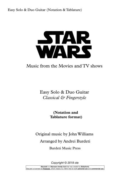 Star Wars Main Theme Easy Solo And Duo Guitar Sheet Music