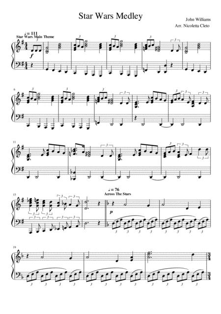 Free Sheet Music Star Wars Medley