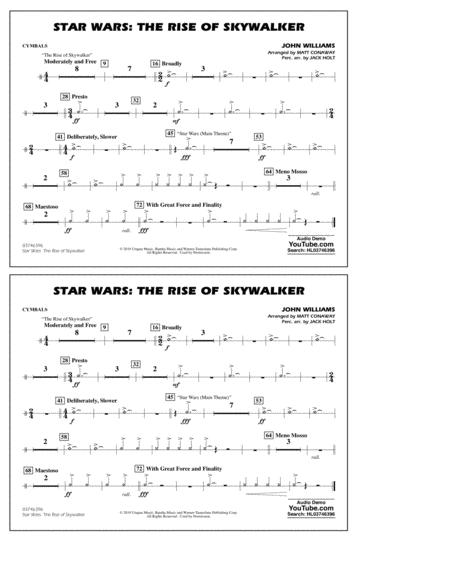 Star Wars The Rise Of Skywalker Arr Matt Conaway Cymbals Sheet Music