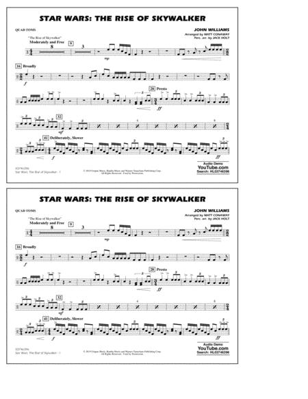 Free Sheet Music Star Wars The Rise Of Skywalker Arr Matt Conaway Quad Toms