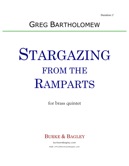 Free Sheet Music Stargazing From The Ramparts