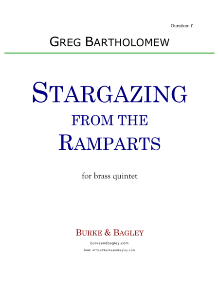 Stargazing From The Ramparts Sheet Music