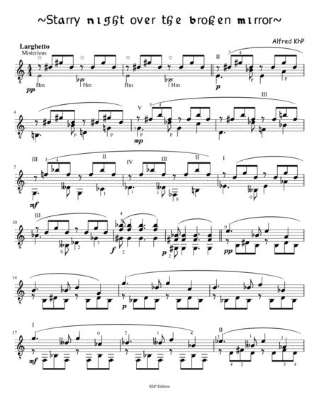 Free Sheet Music Starry Night Over The Broken Mirror