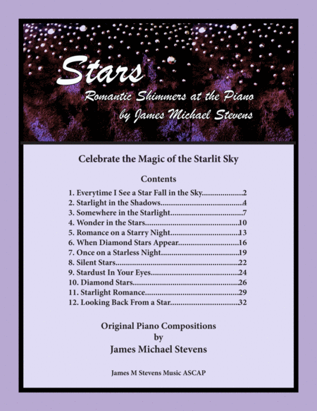 Free Sheet Music Stars Romantic Shimmers At The Piano