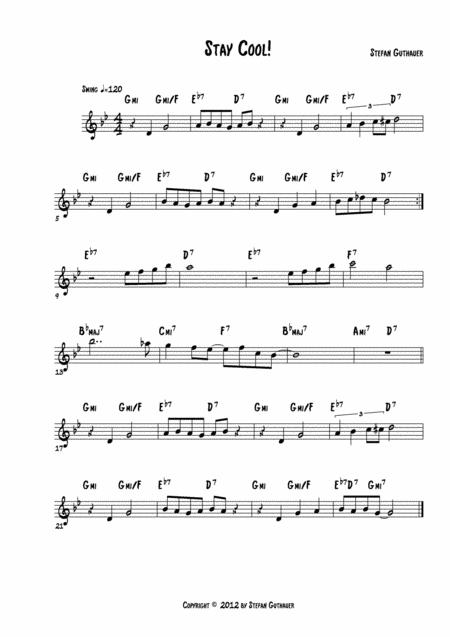 Free Sheet Music Stay Cool