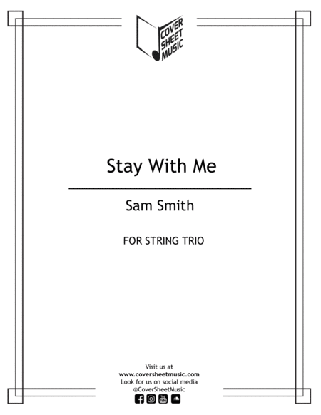 Free Sheet Music Stay With Me String Trio