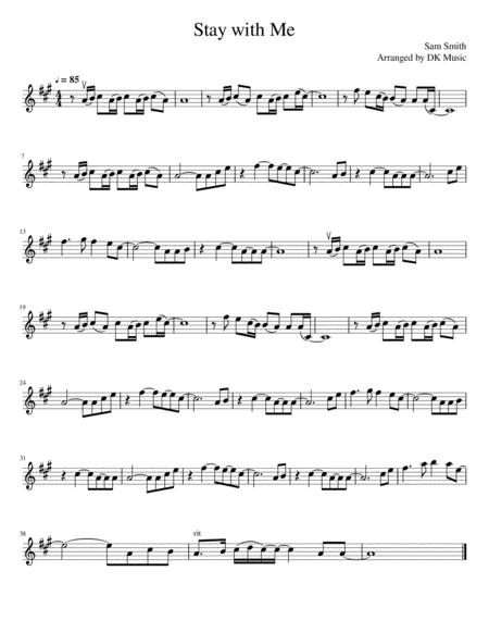 Free Sheet Music Stay With Me Violin Solo