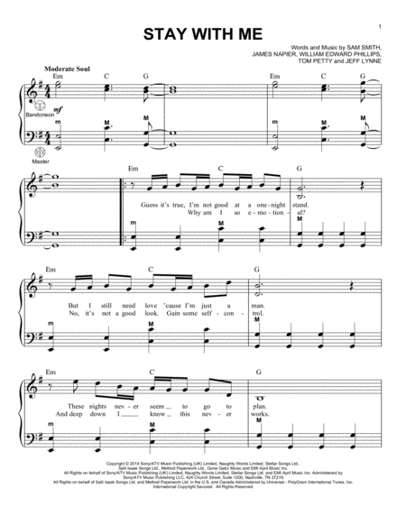 Stay With Me Sheet Music