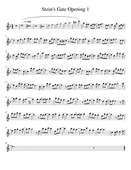 Steins Gate Opening 1 Sheet Music