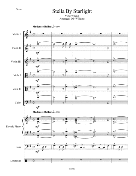 Free Sheet Music Stella By Starlight String Sextet Orchestra