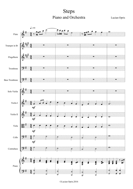 Steps Piano Orchestra Lucian Opris Sheet Music