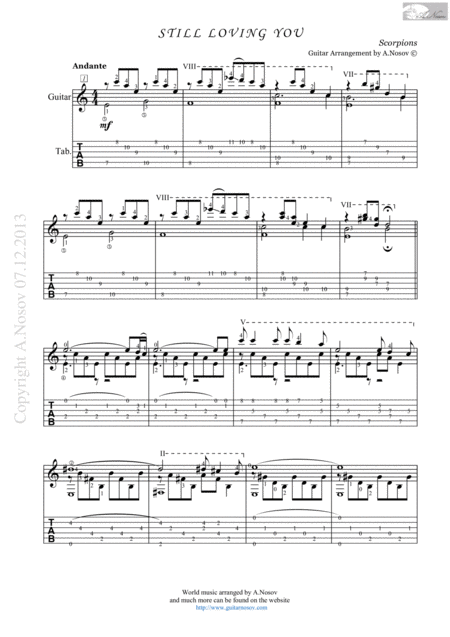 Still Loving You Sheet Music For Guitar Sheet Music