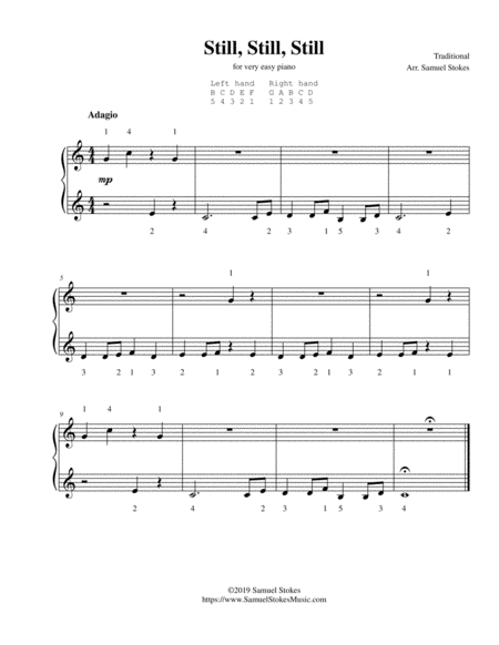 Still Still Still Very Easy Piano Sheet Music